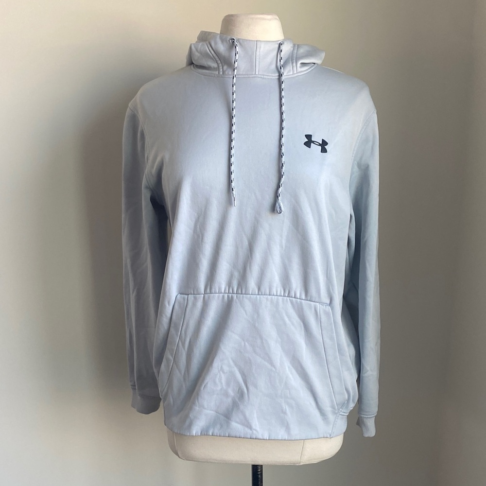 Under Armour Pullover Hoodie Womens Sz Medium Grey Classic Essential